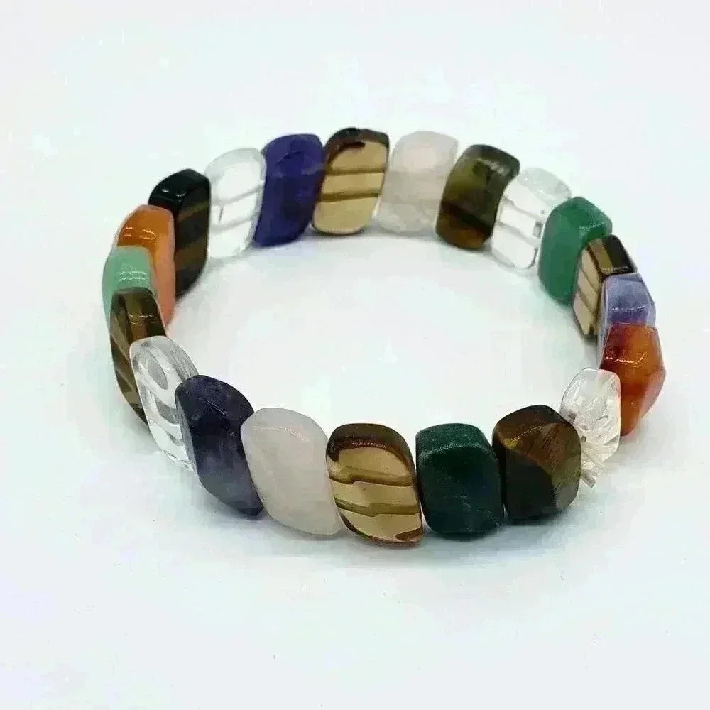Multi Gemstone Stretch Bracelet - Picture 1 of 2
